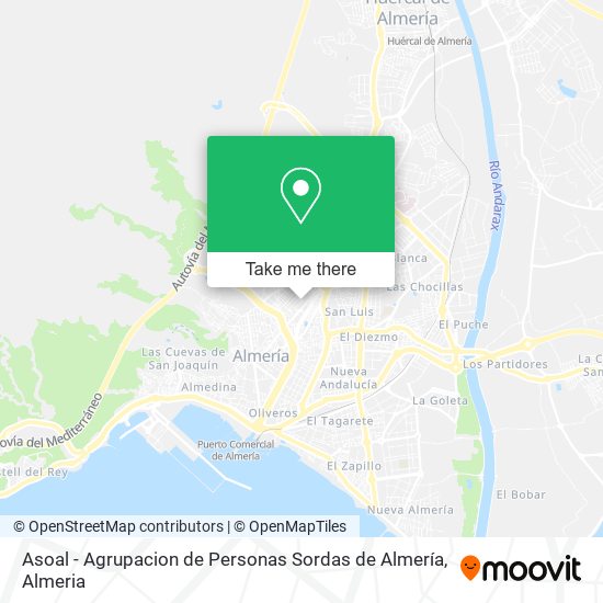 mapa Asoal - Agrupacion de Personas Sordas de Almería