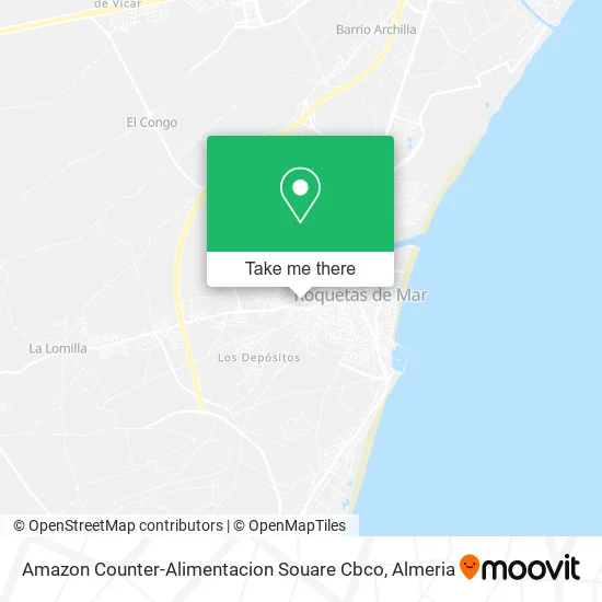 Amazon Counter-Alimentacion Souare Cbco map