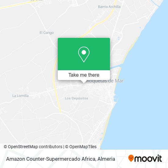 Amazon Counter-Supermercado Africa map