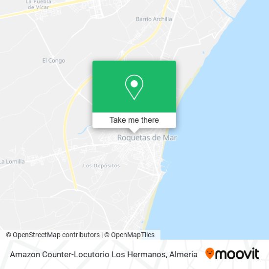 Amazon Counter-Locutorio Los Hermanos map