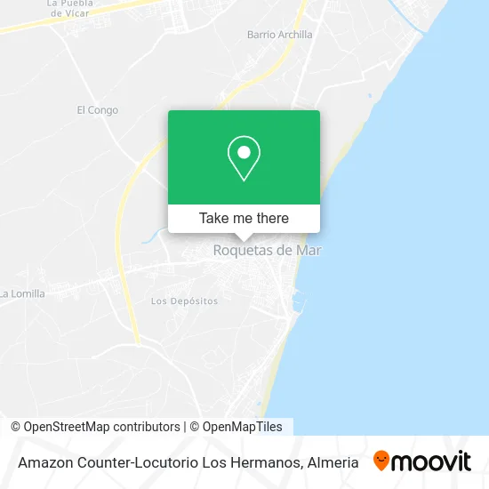Amazon Counter-Locutorio Los Hermanos map