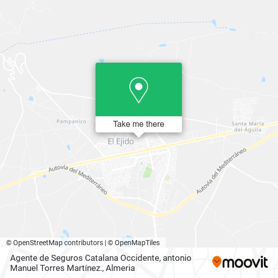 Agente de Seguros Catalana Occidente, antonio Manuel Torres Martínez. map