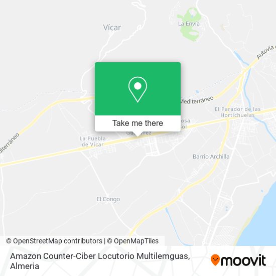 mapa Amazon Counter-Ciber Locutorio Multilemguas