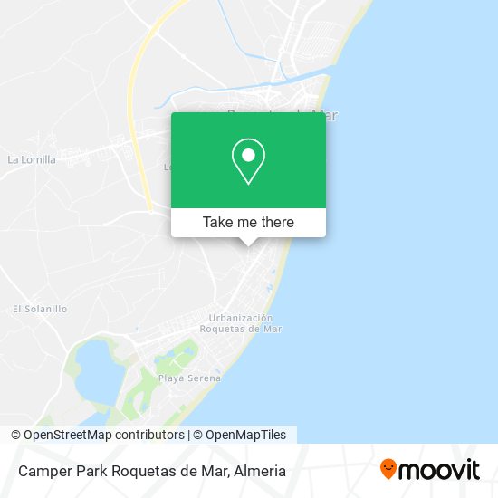 Camper Park Roquetas de Mar map