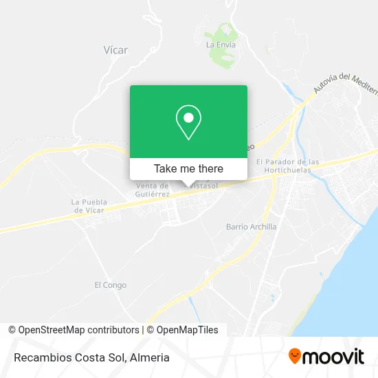 Recambios Costa Sol map