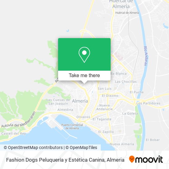 mapa Fashion Dogs Peluquería y Estética Canina