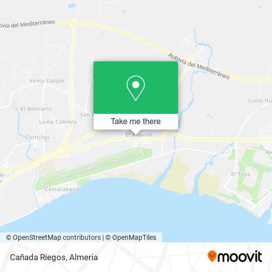 Cañada Riegos map