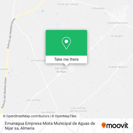 Emanagua Empresa Mixta Municipal de Aguas de Nijar sa map