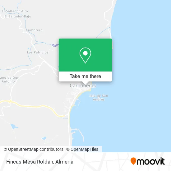Fincas Mesa Roldán map
