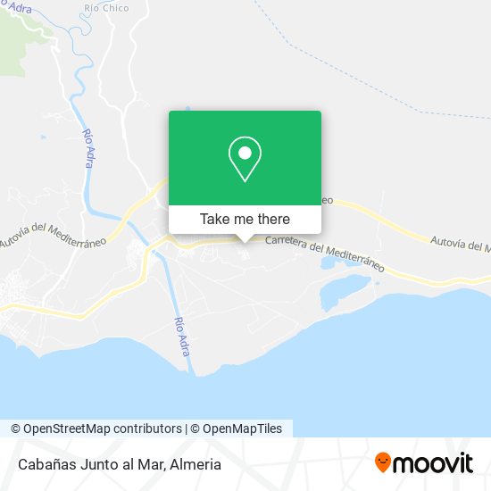 Cabañas Junto al Mar map