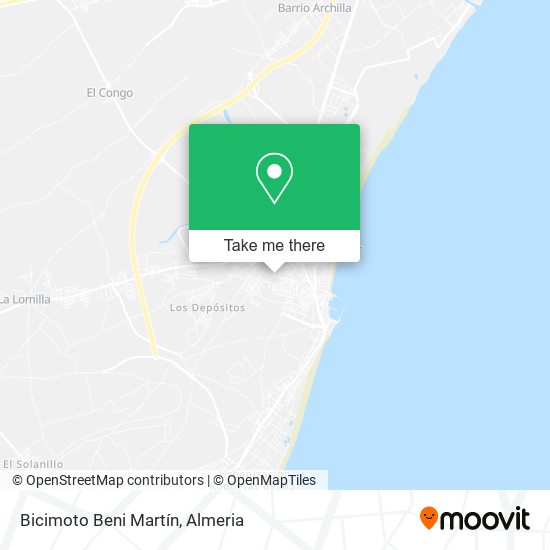 Bicimoto Beni Martín map