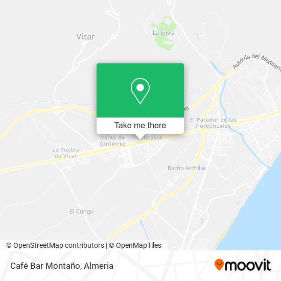 Café Bar Montaño map