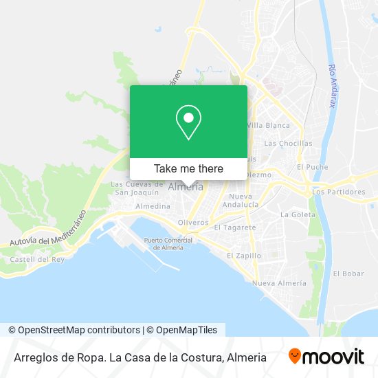 mapa Arreglos de Ropa. La Casa de la Costura