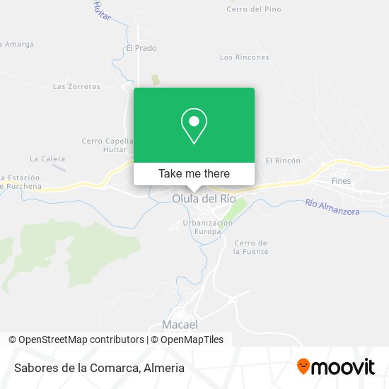 Sabores de la Comarca map