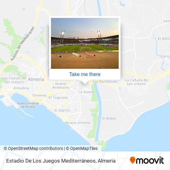 mapa Estadio De Los Juegos Mediterráneos