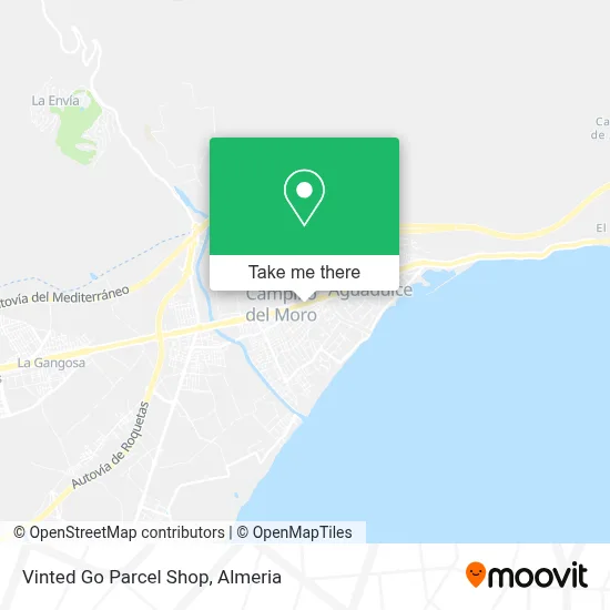 Vinted Go Parcel Shop map