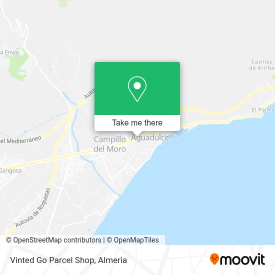 Vinted Go Parcel Shop map