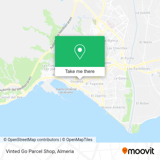 Vinted Go Parcel Shop map