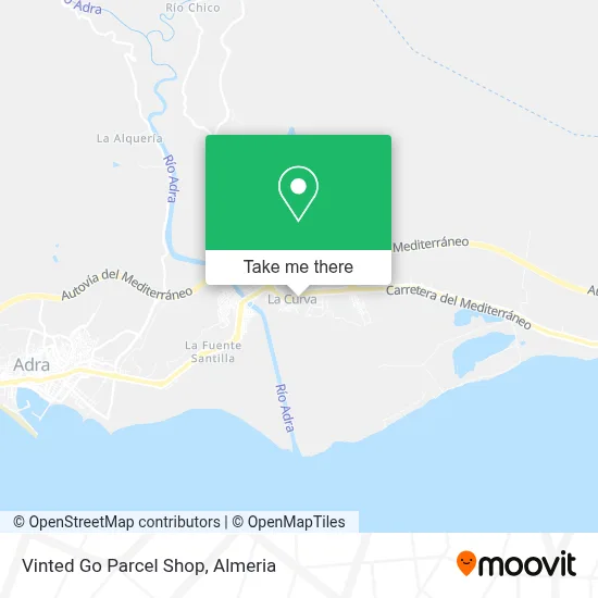 Vinted Go Parcel Shop map