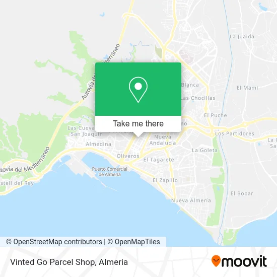 Vinted Go Parcel Shop map
