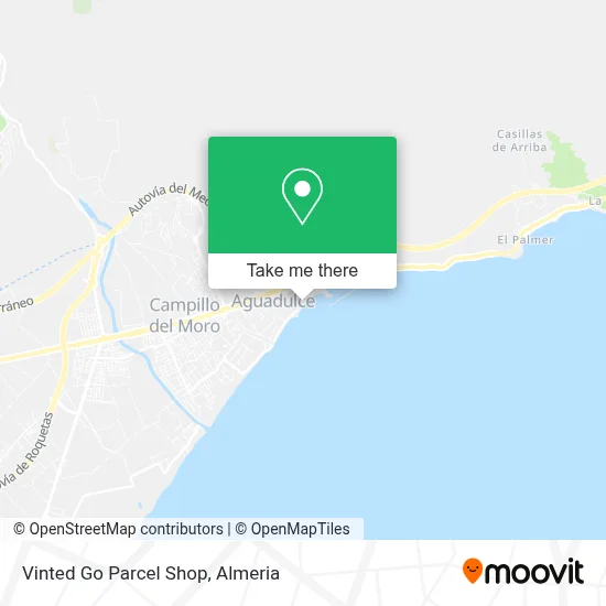Vinted Go Parcel Shop map
