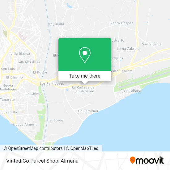Vinted Go Parcel Shop map