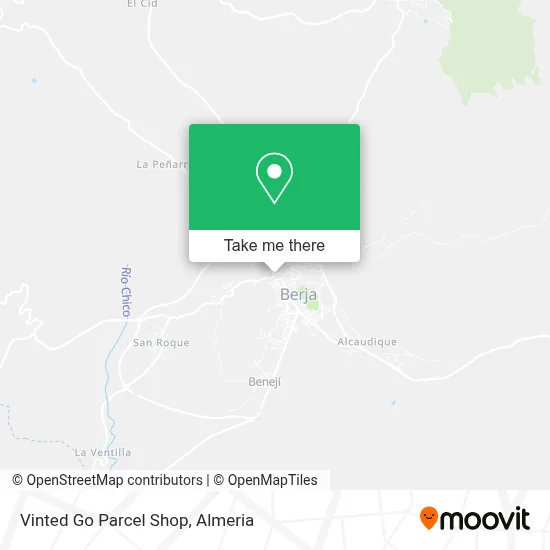 Vinted Go Parcel Shop map