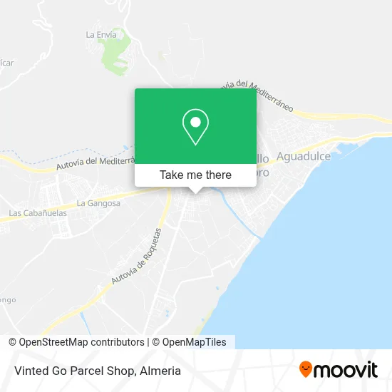 Vinted Go Parcel Shop map