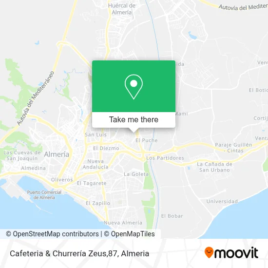 Cafeteria & Churrería Zeus,87 map