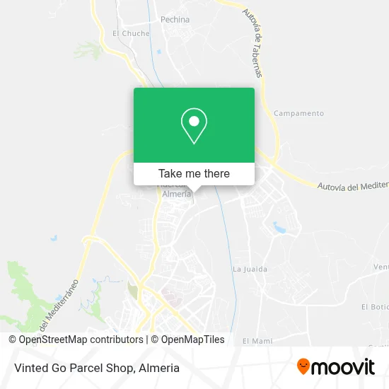 Vinted Go Parcel Shop map