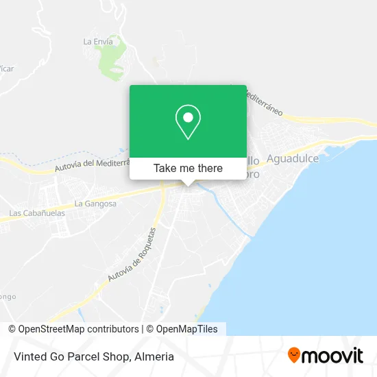 Vinted Go Parcel Shop map