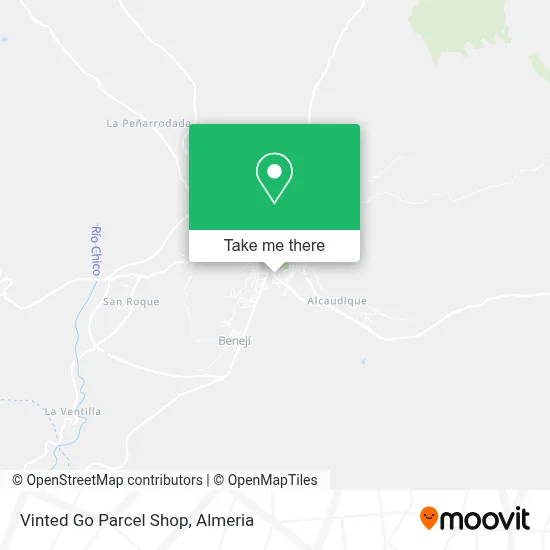 Vinted Go Parcel Shop map