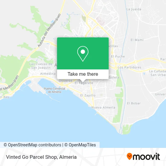 Vinted Go Parcel Shop map