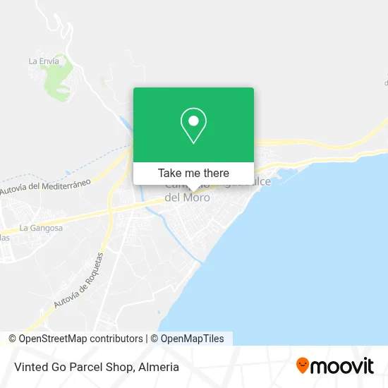 Vinted Go Parcel Shop map