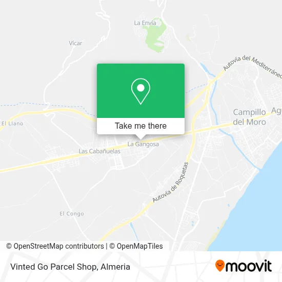 Vinted Go Parcel Shop map