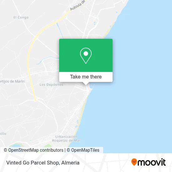 Vinted Go Parcel Shop map