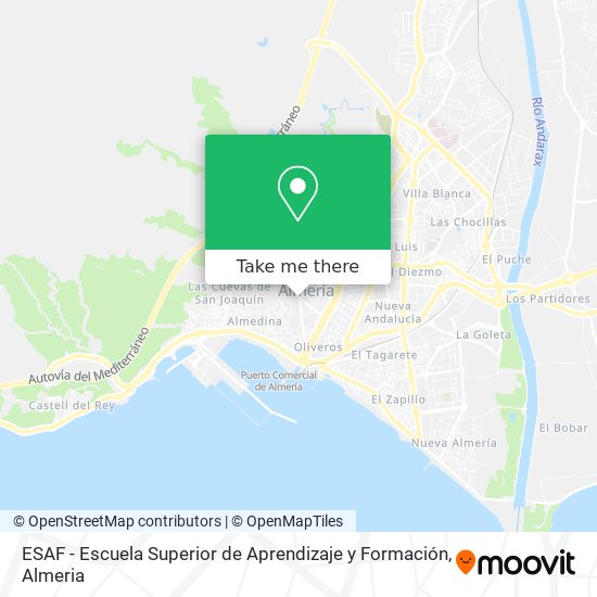 ESAF - Escuela Superior de Aprendizaje y Formación map