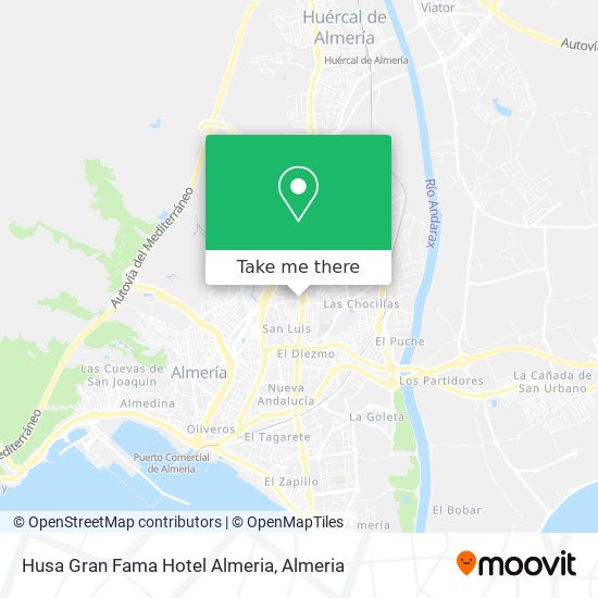 Husa Gran Fama Hotel Almeria map