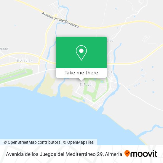 mapa Avenida de los Juegos del Mediterráneo 29