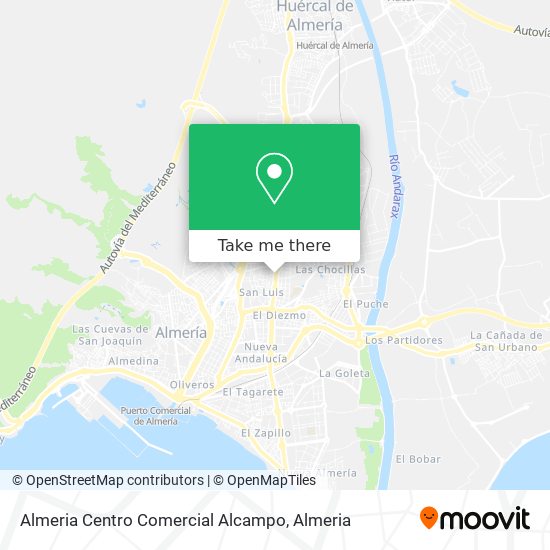 Almeria Centro Comercial Alcampo map