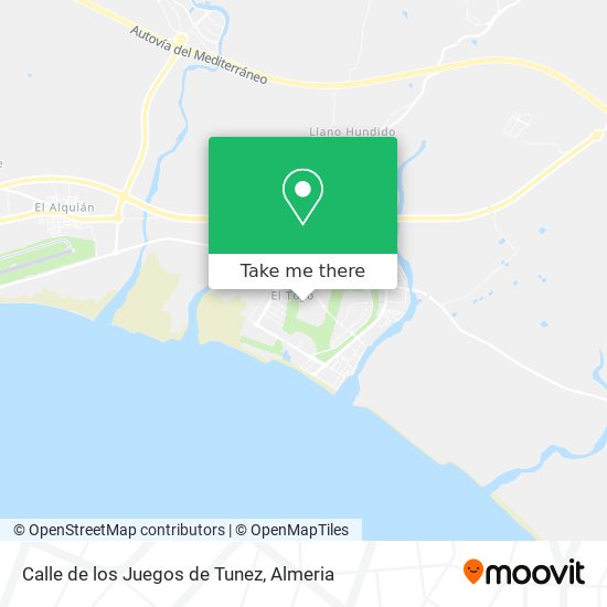 Calle de los Juegos de Tunez map