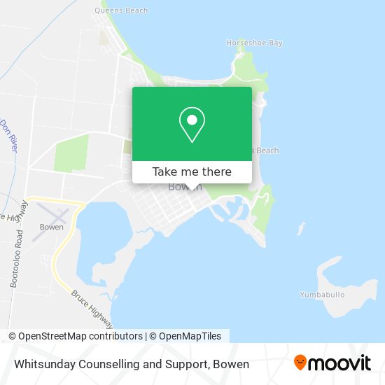 Whitsunday Counselling and Support map