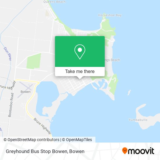 Greyhound Bus Stop Bowen map