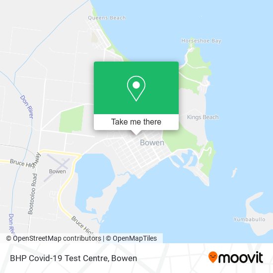 Mapa BHP Covid-19 Test Centre