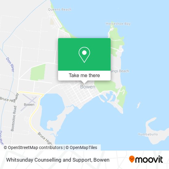 Whitsunday Counselling and Support map