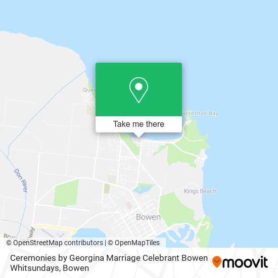 Ceremonies by Georgina Marriage Celebrant Bowen Whitsundays map