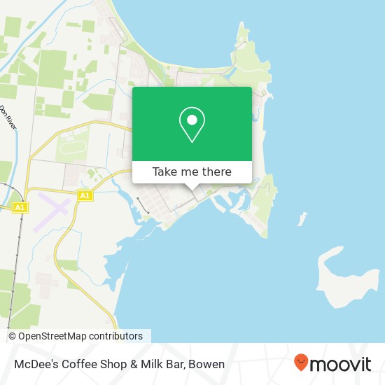 Mapa McDee's Coffee Shop & Milk Bar, 18 Herbert St Bowen QLD 4805