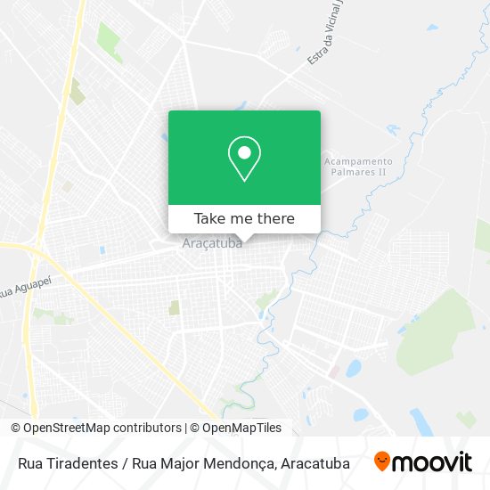 Mapa Rua Tiradentes / Rua Major Mendonça