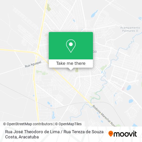 Mapa Rua José Theodoro de Lima / Rua Tereza de Souza Costa