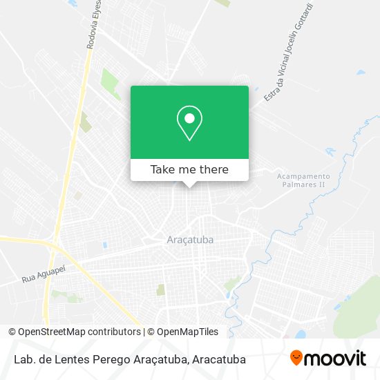 Lab. de Lentes Perego Araçatuba map